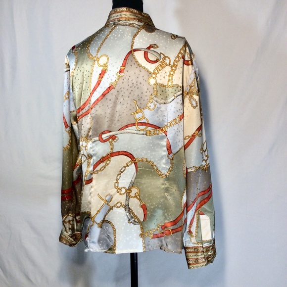 Talbots Tan Silk Top - Picture 3 of 5